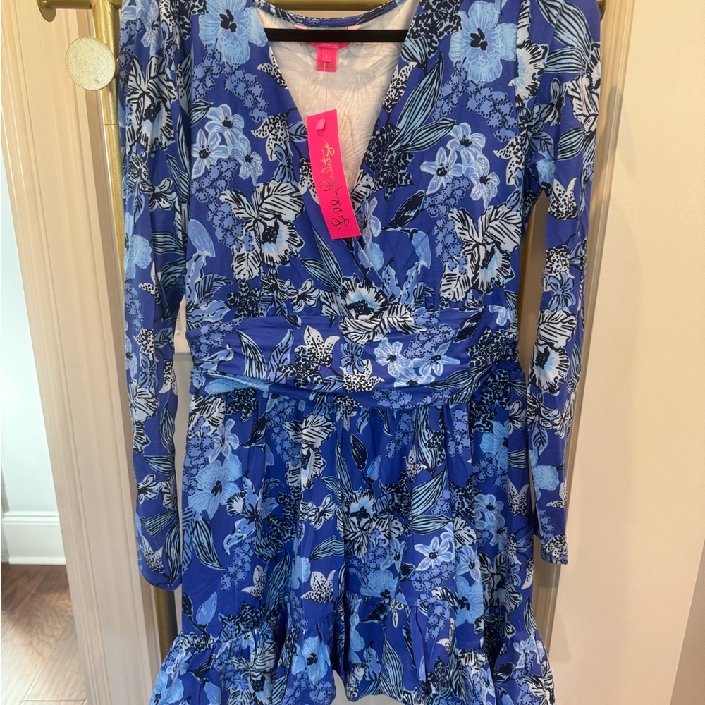 Lilly Pulitzer Blue Floral Jumpsuit